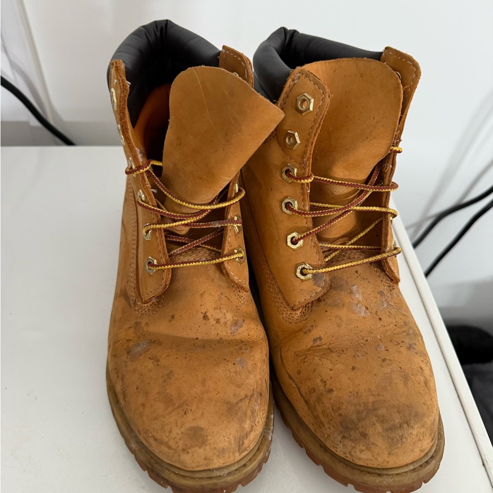 Timberland Brown Leather Combat Boots
